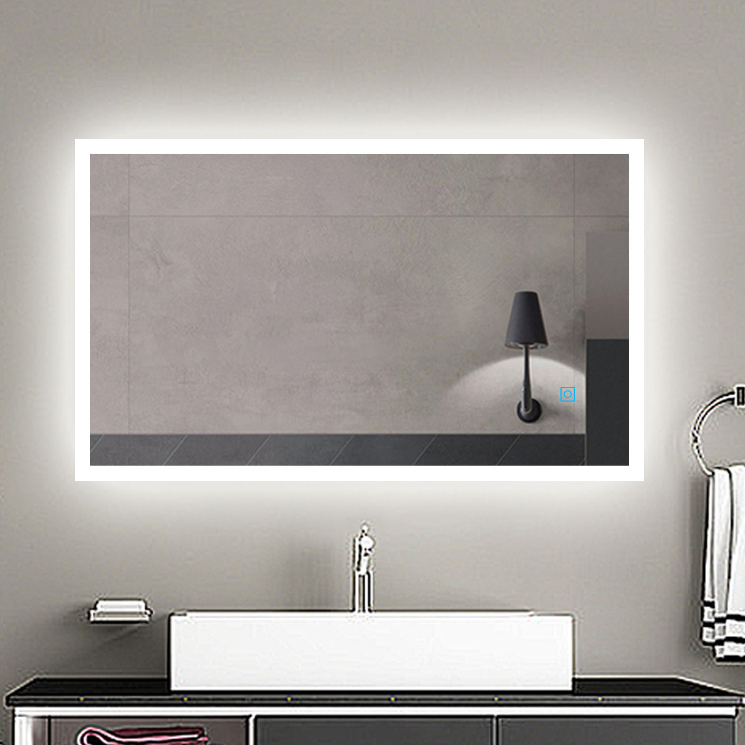Led Bathroom Mirror Light Illuminated Demister Pad Touch Control Wall Mount Ip44 Ebay 